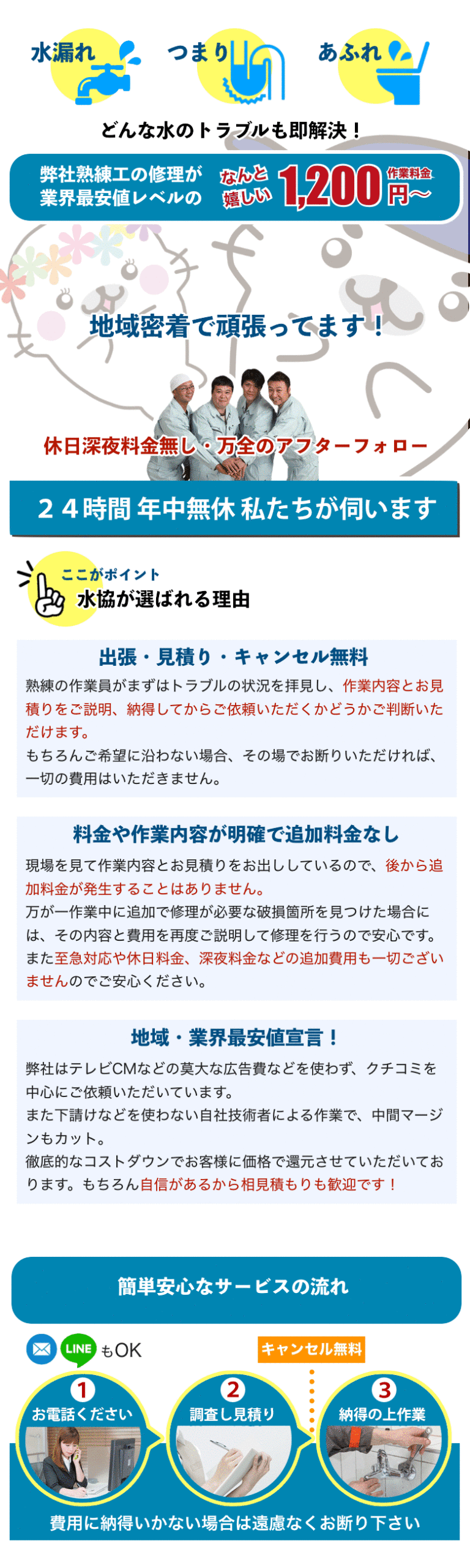 近くの水道屋水漏れ修理業者 三重県